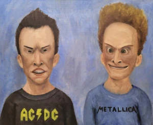 Beavis and Butthead - original oil painting - direct from artist - Picture 1 of 1