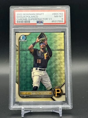 2022 Bowman Draft -Chrome Prospects SUPERFRACTOR Shalin Polanco 1/1 (RC) BDC-162 - Image 1 of 2