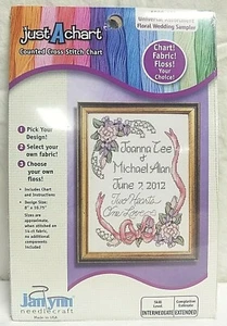 Janlynn Floral Wedding Sampler ~ Just A chart ~ Intermediate Cross Stitch - Picture 1 of 2