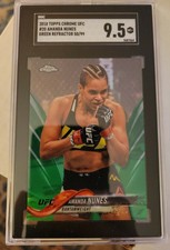 2018 Topps UFC Chrome AMANDA NUNES Green Refractor #/99 SGC 9.5 GOAT!