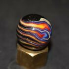 Hand Selected Collectors, UV Multi-Color Flame Style Marble, Size .718" Mint
