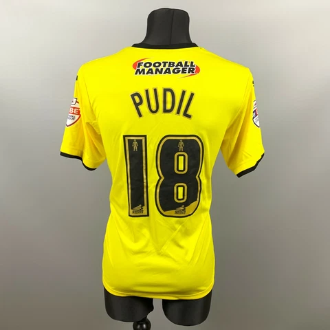 WATFORD 2014 2015 PUDIL HOME JERSEY AUTOGRAPH FOOTBALL SOCCER SHIRT PUMA SIZE L Cover