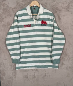 Vintage Cambridge university Rugby Jersey Mens Medium Green Striped kooga - Picture 1 of 8