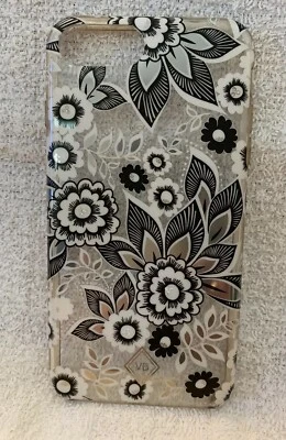 VERA BRADLEY CaseClear w/Blk/SilverFlowers 6+,6S+,7+,8+1,0 Pre-Owned Foto 1 de 4