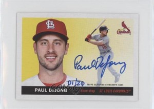 2020 Topps Archives 1955 Topps Minis Auto /20 Paul DeJong #55M-77 Auto