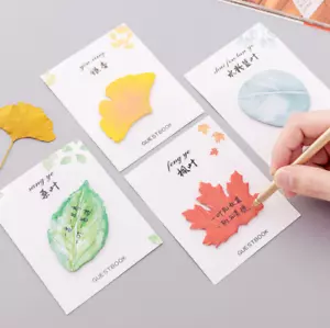 2PC Cute Plant Sticky notes Leaves Page Diary Adhesive Sticker Book Marker - Picture 1 of 6