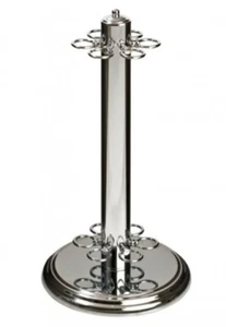Snooker Cue Rack Stand Circular Chrome 6-Cue Rest Stick rack Pool Table Rosetta - Picture 1 of 1
