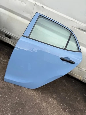 2017-2024 KIA PICANTO PASSENGER SIDE REAR DOOR IN BLUE. COMPLETE PAINT CODE: ABB - Image 1 of 4