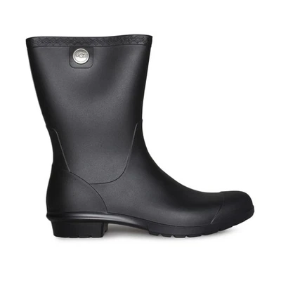 UGG SIENNA MATTE BLACK WATERPROOF RUBBER WOMEN'S BOOTS SIZE US 7/UK 5/EU 38 NEW - Image 1 of 4