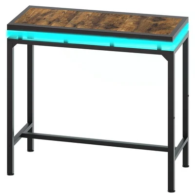 Mesa de Bar con Luces LED, Mesa de Altura de Barra de Mostrador, Mesa de Juego de Pub,... Foto 1 de 4