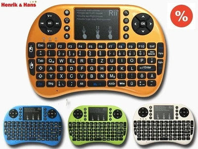 Rii i8+ Funk Kabellos Tastatur Touchpad Wireless Keyboard Mini Backlit Deutsch - Bild 1 von 4