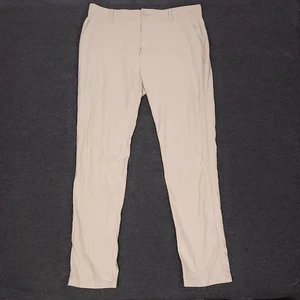 Mugsy Pants Mens 36x34 Beige Stretch Performance Chino Arnies Tech Straight - Picture 1 of 17