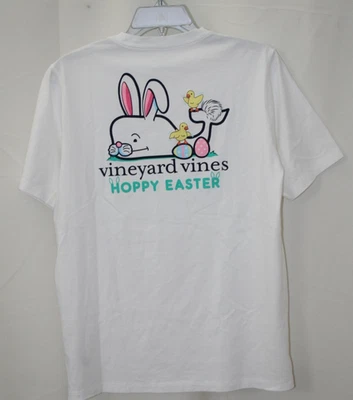 Vineyard Vines Hoppy Easter Whale Bunny Chicks Graphic Shirt Kids Size XL NEW - Image 1 of 4