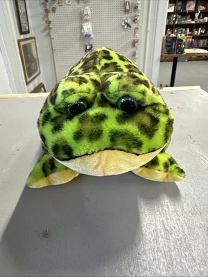 WEBKINZ Bullfrog LIL' KINZ Plush Stuffed Animal Toy GANZ HS114 Green Black - Image 1 of 4