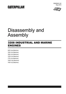 Manual de servicio de montaje de desmontaje de motor Caterpillar 3208 INDUSTRIAL MARINE - Imagen 1 de 1