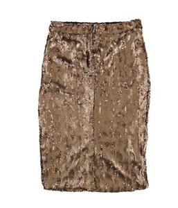 bar III Womens Sequined A-line Skirt, copper, S - Picture 1 of 2