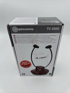 Amplicomms TV2500 Drahtloser Funkkopfhörer mit bordeaux-schwarz Verstärker Hö... - Bild 1 von 2