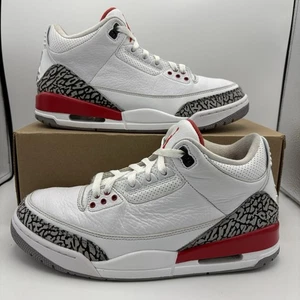 Talla 10 - Jordan 3 Retro Salón de la Fama 2018 Gris Blanco Cuero (136064-116) - Imagen 1 de 7