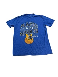 Made By Hand Played By The Greats Guitar Gibson T-Shirt Sz L - Picture 1 of 4