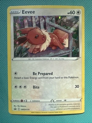 Eevee Cosmos Holo SWSH175 Sword & Shield Black Star Promo Pokemon Card NM/M - Image 1 of 2
