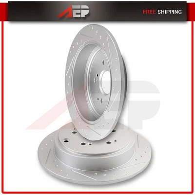 2 * Discos de rotores de freio traseiros com fenda para Acura MDX Honda Pilot 2003 2004 - 2006 - Imagem 1 de 3