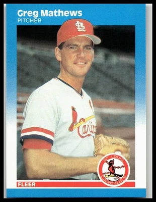 1987 Fleer #303 Greg Mathews St. Louis Cardinals - Image 1 of 2