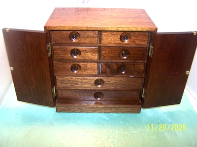 Joyero de 8 cajones asiático de madera artesanal japonés TANSU de colección años 40-50 Foto 1 de 4