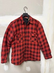 Vintage Sports Afield Quilted Flannel Jacket Red Plaid Men’s - Picture 1 of 8