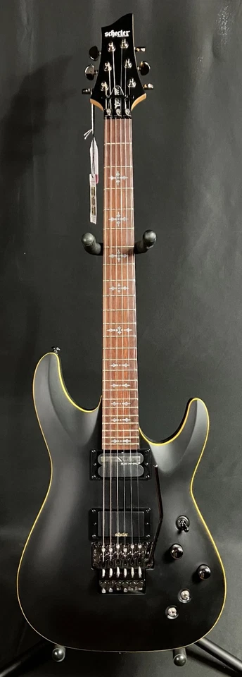 Schecter Demon-6 FR-S Electric Guitar Aged Black Satin w/ Sustainiac - Image 1 of 4