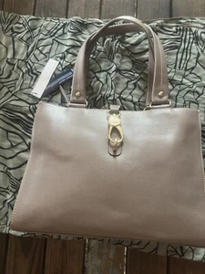 Dooney & Bourke Pebble Grain Large Logo Lock Tote Brand New With Tags Grey Gray - Picture 1 of 11