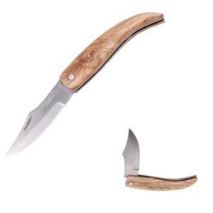 coltello serramanico pieghevole da caccia coltellino artigianale multiuso inox - Foto 1 di 4