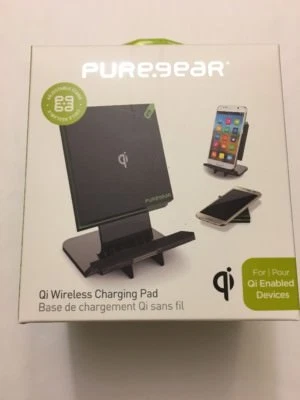ALMOHADILLA DE CARGA INALÁMBRICA PUREGEAR QI - NEGRA CON SOPORTE AJUSTABLE Foto 1 de 4
