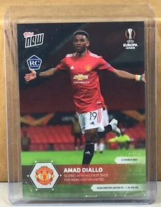 2021 TOPPS NOW #1 AMAD DIALLO Manchester United ROOKIE UEFA Europa League  - Picture 1 of 2