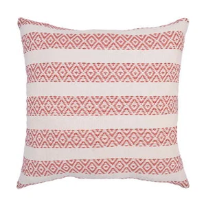 Better Homes and Garden Red Stripe Outdoor Pillow,Reversible,18" x 18" - Picture 1 of 5