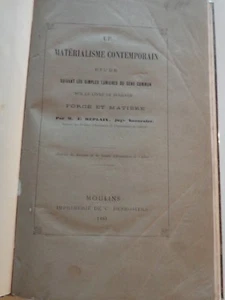Le matérialisme contemporain étude suivant les simples lumières du sens commun - Foto 1 di 4