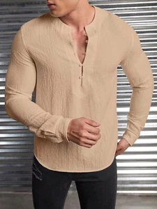 Camisas de Hombre de Vestir de Moda Elegantes Formales Para Caballeros Camisetas - Picture 1 of 8