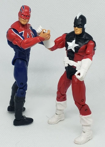 RARE KMART EXCLUSIVE Captain Britain & Red Guardian Figures LIMITED RELEASE 2011 Cover