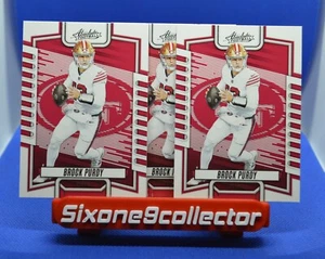 Tarjetas Panini Absolute Football Brock Purdy #18 San Francisco 49ers QB (3) 2023 - Imagen 1 de 2