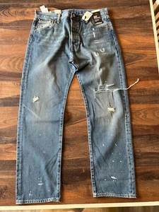 Levi’s 501 Strait Nuevo Con Etiquetas 36 Cintura 32 Entrepierna - Imagen 1 de 5