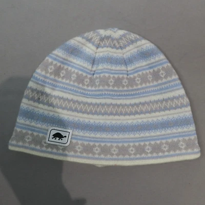 Gorro TURTLEFUR Adulto O/S Azul Marfil Mezcla de Lana Tejido Sombrero Forrado de Vellón Gorra de Esquí Foto 1 de 4