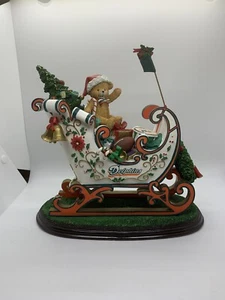 Danbury Mint Miami Dolphins Christmas Sleigh. NFL. Plz look At Images Football - Picture 1 of 6