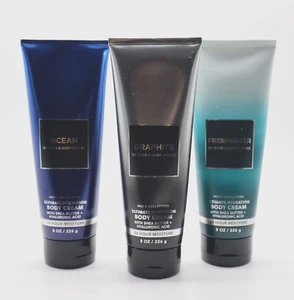 Bath & Body Works Freshwater, Graphite, Ocean Body Cream for Men 8oz 3 Set – NEW - Picture 1 of 8