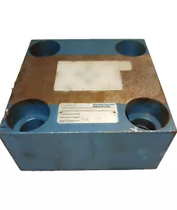 NEW REXROTH LFA-50-WEA-62/V/12 HYDRAULIC MANIFOLD BLOCK 5-1/2" X 5-1/2" X 2-3/4" - Picture 1 of 7
