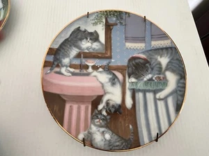 Mischief Makers by Gre Gerardi Country Kitties Collector Plate Cat Kittens - Picture 1 of 3