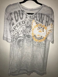 OUTLAW CHOP SHOP - LIVE FAST - FREEDOM RIDERS - MOTORCYCLE T-SHIRT: SIZE LG     - Imagen 1 de 3