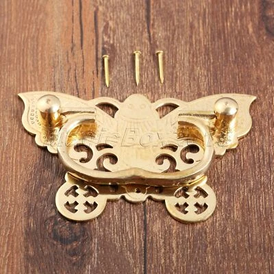 Pure Copper Antique Bronze Brass Horizontal Pull Handles Drawer Door Wooden Box - Image 1 of 4