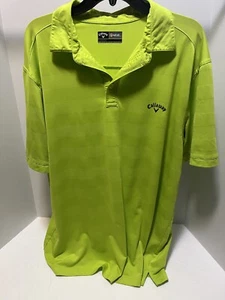 Camisa polo de golf Callaway para hombre XL verde lima manga corta Opti Dri - Imagen 1 de 8