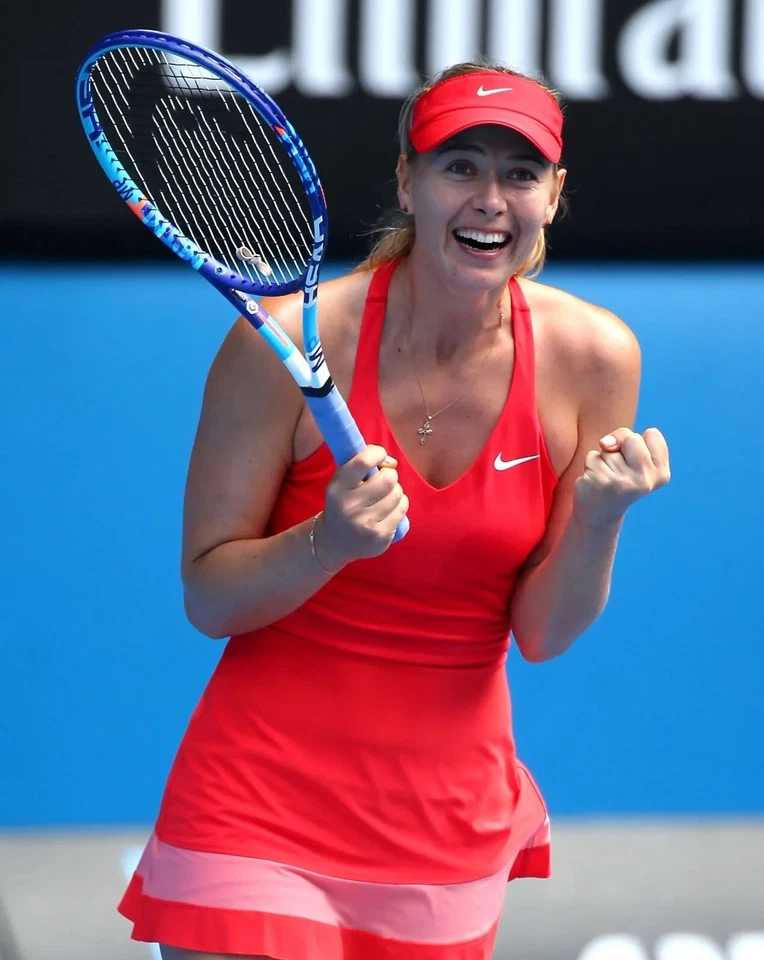 Impresión de tenis brillante de la estrella del tenis Maria Sharapova 8x10 #14 Foto 1 de 1