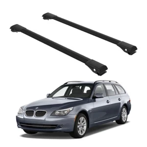 Roof Rack Cross Bars Set For BMW 5 Series E61 Touring 2004-2010 Black set - Bild 1 von 20