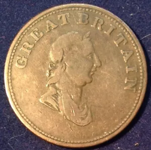 Großbritannien 1/2 Penny 1814 George III Handelsmedaille - Bild 1 von 2